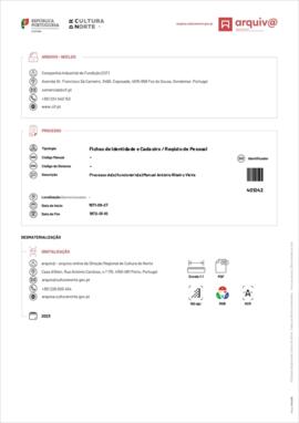 Processo do(a) funcionário(a) Manuel António Ribeiro Vieira