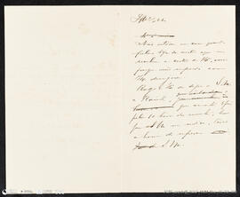 Carta manuscrita pelo Conde da Ribeira Grande, Paço das Necessidades, dirigida a José Malhoa