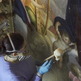 Pintura cavalete