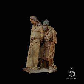 Paixão de Cristo:  Cristo e Guarda do Templo (do conjunto Jesus em casa de Caifás)