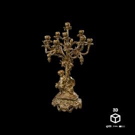 Candelabro / Conjunto de relógio e candelabros (3)