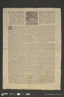 Carta de sufrágios e indulgências