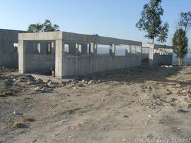 Construção de estrutura para os burros que farão percurso à Citânia