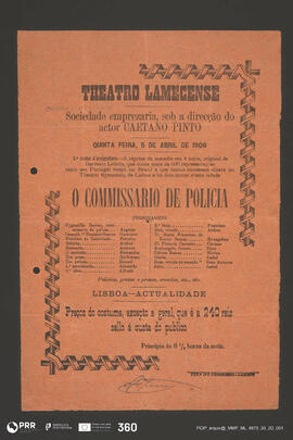 O Commisario de Policia