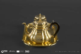 Açucareiro, bule e bandeja