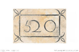 Placa com número 520