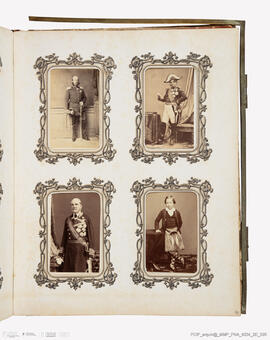 Álbum com retratos de membros das famílias reais europeias