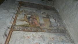 Pormenor de pintura no interior do templo