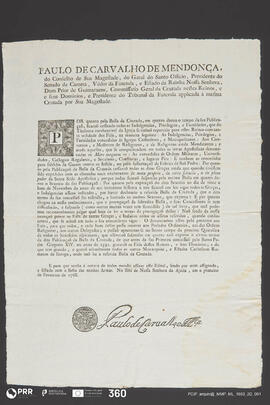 Edital Paulo de Carvalho de Mendonça