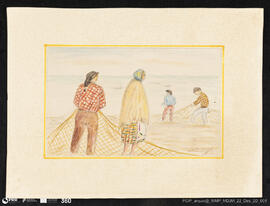 Título desconhecido (pescadores consertando redes)