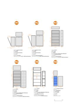 Representação esquemática do mobiliário preexistente