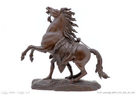 Cavaleiro segurando cavalo