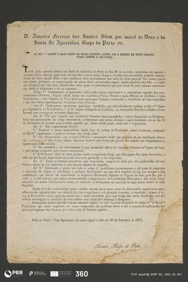 Carta do Bispo do Porto