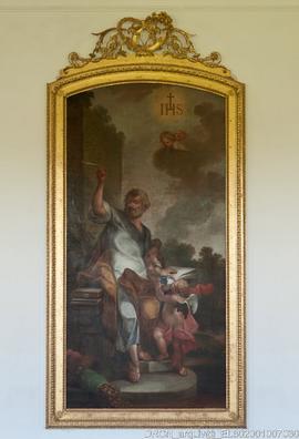 Pintura alusiva a São Mateus, após a intervenção de conservação e restauro