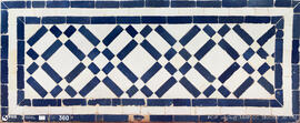 Azulejo padrão enxaquetado azul e branco