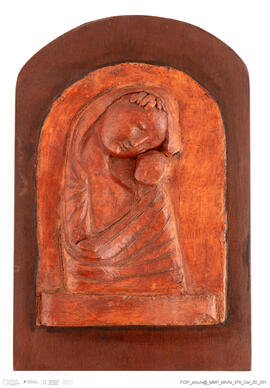 Placa - Virgem com o Menino