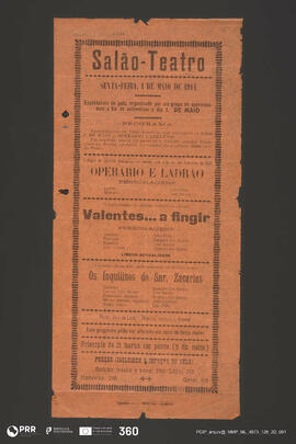 Operario e Ladrão; Valentes...a fingir; Os Inquilinos do Snr. Zacarias