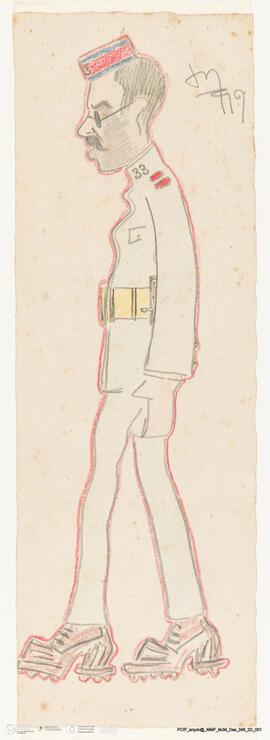 Figura de militar de perfil