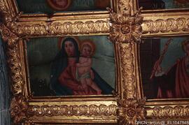 Teto em caixotões – Pintura “Nossa Senhora com o Menino”