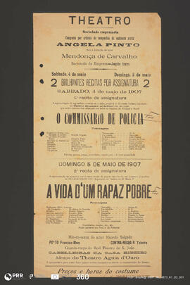 O Commissario de Policia; A vida d'um rapaz pobre