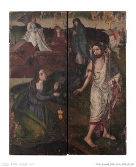 Tríptico. Cenas do suplício de Cristo e Ressureição