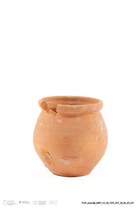 Vasilha de barro com asa