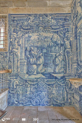 Painel de azulejo Vida de São Bento parede poente