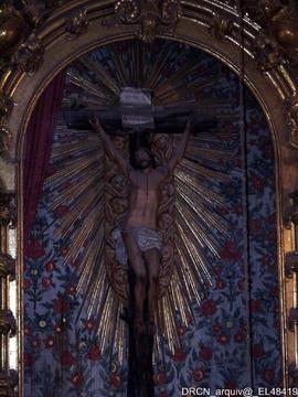 Escultura cristo nicho central - Retábulo capela São Vicente