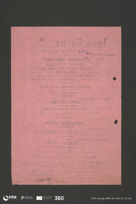 Ciumento; Um acto de Folies Bergères; Velhacarias Infantis; Voltas que o Mundo dá; O Reino da Bolha