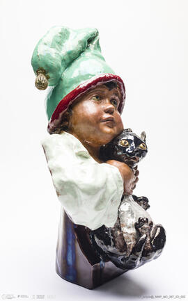 Busto Rapaz com o Gato