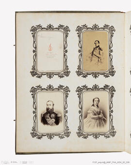 Álbum com retratos de membros das famílias reais europeias