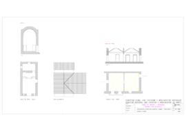 Levantamento sumário do existente (capela e salas) : plantas e cortes (2000)