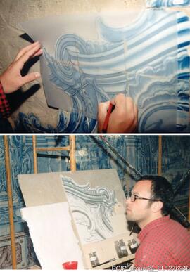 Intervenção de conservação e restauro (azulejo)