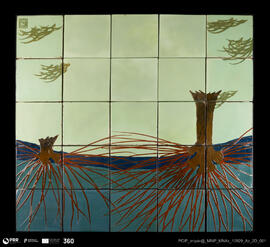 Painel de azulejos Arte Nova