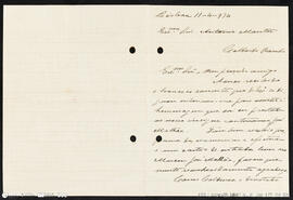 Carta de J. A. Ferreira Madail a António Montês