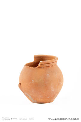 Vasilha de barro com asa