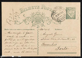 Bilhete Postal de José Malhoa para Augusto Gama