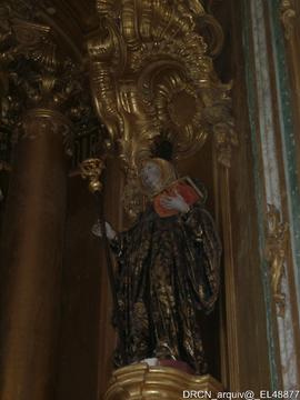 Escultura Santa Escolástica - retábulo-mor