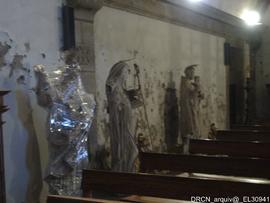 Escultura Santo André - Nave da igreja - acondicionamento