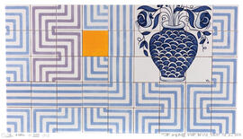 Secção do revestimento da estação dos Restauradores