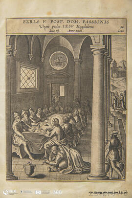 Madalena unge os pés a Jesus