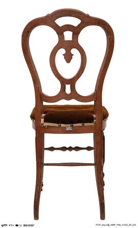 Cadeira Polida com Assento Estofado