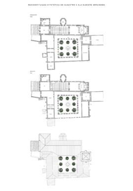 Reconstituição hipotética do claustro e ala sudeste arruinada (2012)