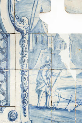 Painel de azulejo incompleto