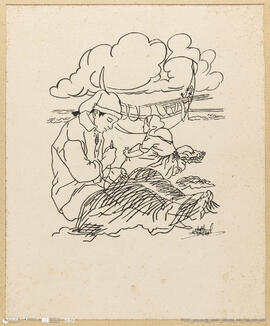 Título desconhecido (pescador a coser redes)