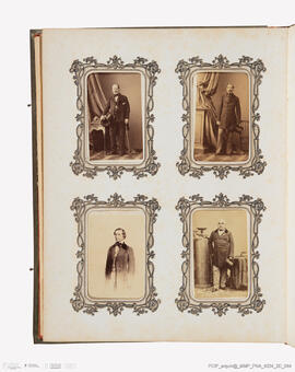 Álbum com retratos de membros das famílias reais europeias