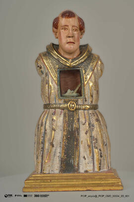 Relicário de um Santo monge (meio-corpo)