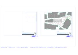 Projeto de arquitetura - plantas, vitrines e pormenores (2005)