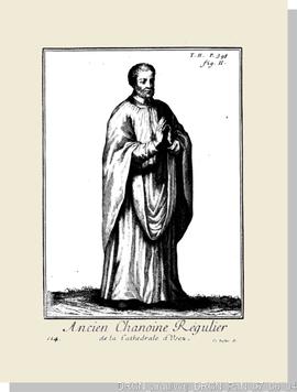 Gravura “Ancien Chanoine Régulier de la Cathedrale d’Usen”
