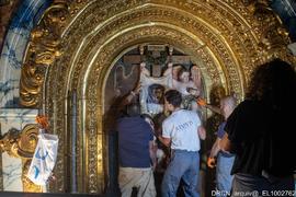 Nave, Alçado Sul, Retábulo Calvário, Relevo, Recolocação